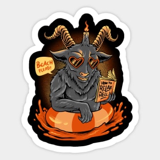 relax time of evil Sticker